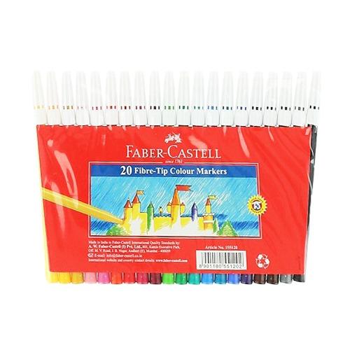 Faber Castell Fibre Tip Colour Markers 20Colours
