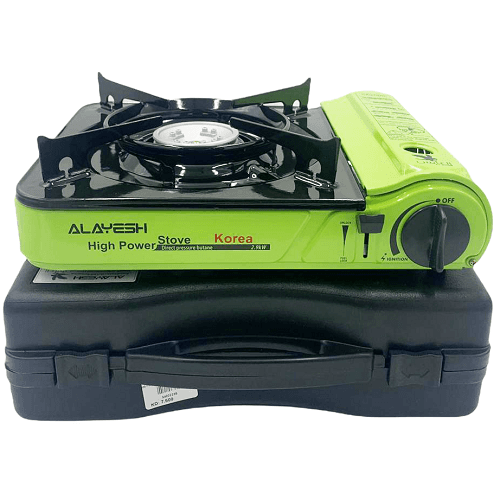 Al Aysh Portable Single Burner Gas Stove Green Model No.MS3800