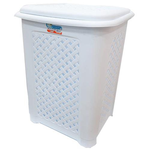 Poly Time Basket with Lid 54Ltr White Model No.E-570