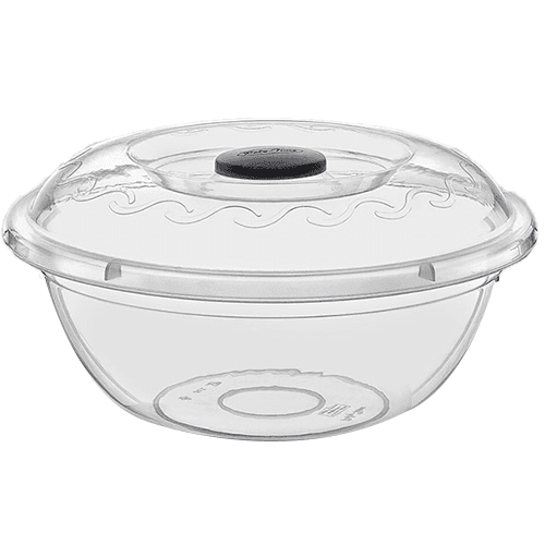 Poly Time Bowl with Lid 5L Transparent No.E-100