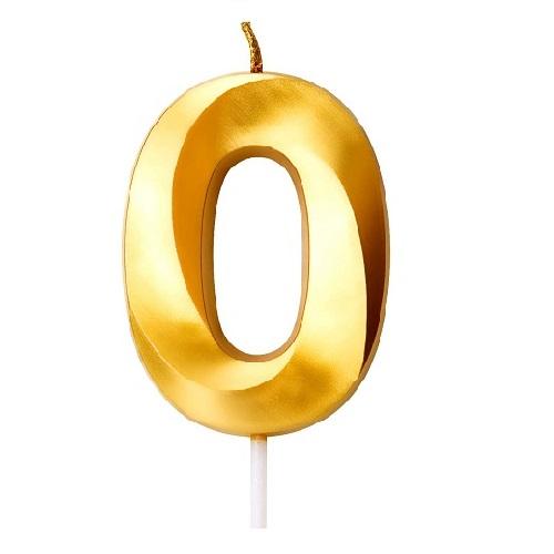 Golden Cake Candle No.0
