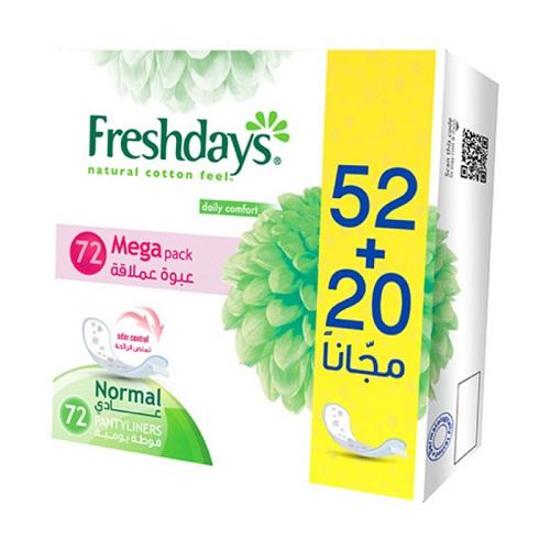 Freshdays Pantly liners Normal 52+20 Free