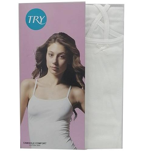 Try Ladies Camisole T Shirt White