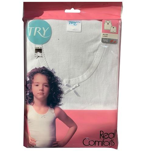 Try Set Senior Girl’s Vest and Half Pants White 