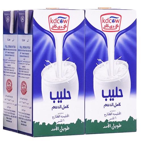 Kdcow Milk Full Fat Long Life 1Ltr 4Pcs