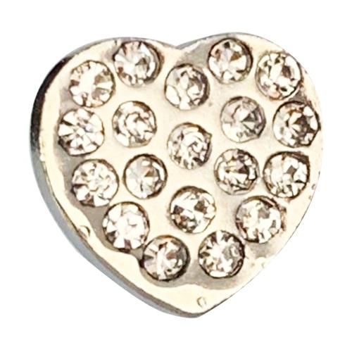 Real Silver Diamond Heart7 6mm No.159