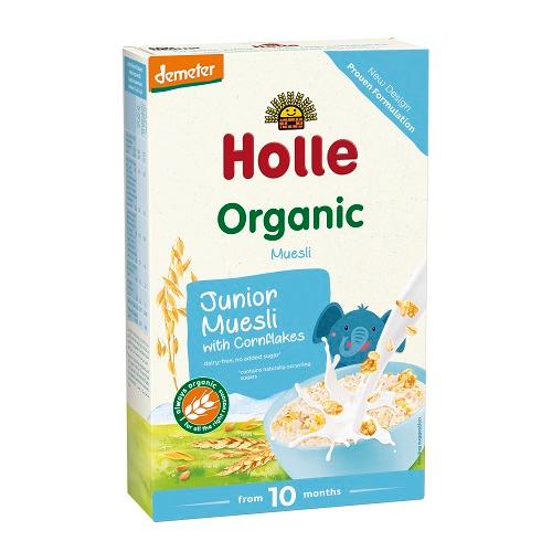 Holle Organic Junior Muesli with Mixed Grains and Corn Flakes from 10Months 250g