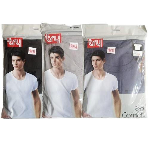 Try Men’s T Shirt Different Colors 12Pcs