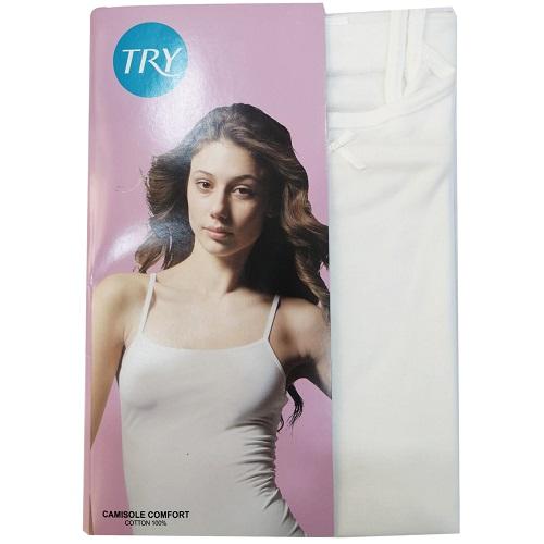 Try Ladies Camisole T Shirt Off White
