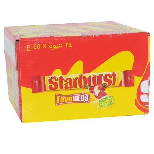 Srarburst Red Fruits Soft Candy 45g 24Pcs