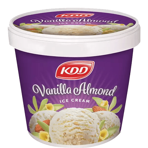 KDD Vanilla Almond Ice Cream 1Ltr