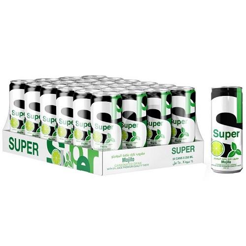 Super Carbonated Drink Mojito Flavour 250ml 24Pcs