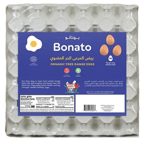 Bonato Organic Free Almaraa Eggs 30Pcs