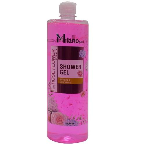Milano Plus Shower Gel Softening & Moisturising with Rose Flower 1000ml