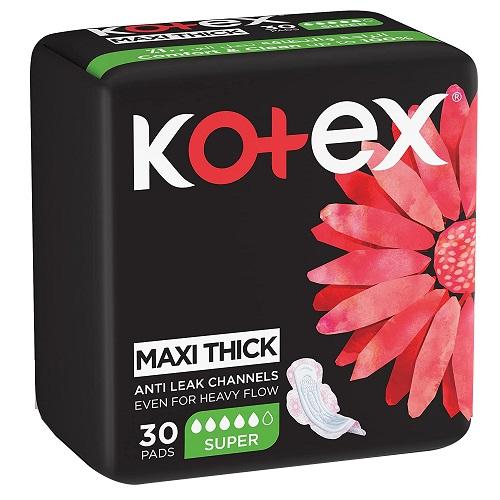 Kotex Designer Maxi Pads Super with Wings 30Pcs