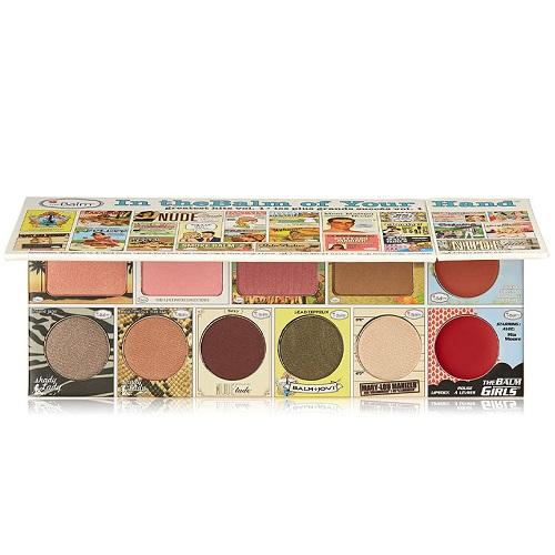 The Balm in the Balm of Your Hand Palette of Eye Shadows Blushes and Lipsticks