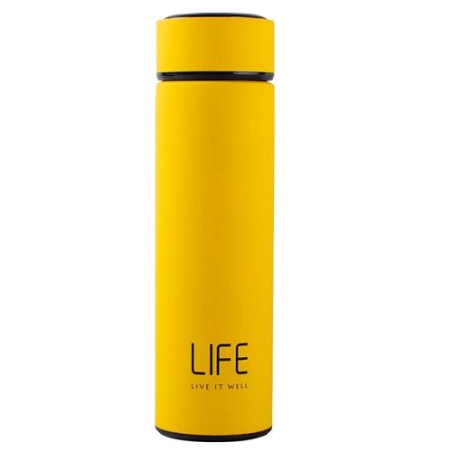 Life Insulated Stainless Steel Water Bottle Yellow