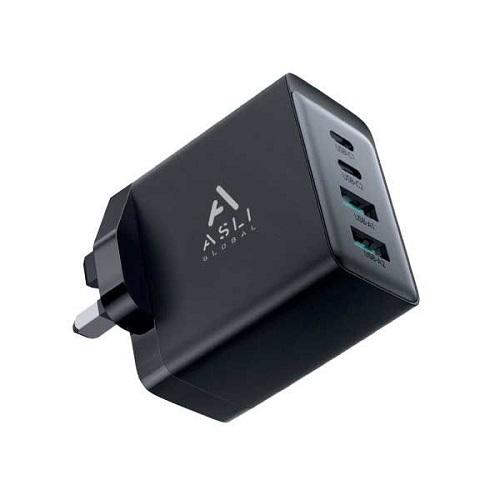 ASLI Wall Charger with Two Ports USBC and USBA with 67W Model No.HC-67B