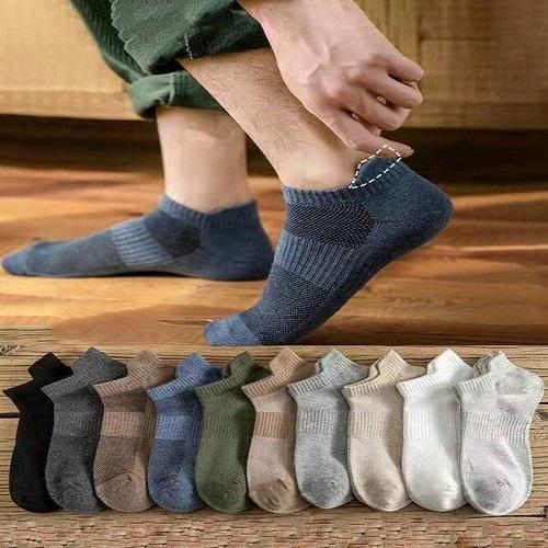 A Set Of Short Socks In Different Colors One Size 10Pcs