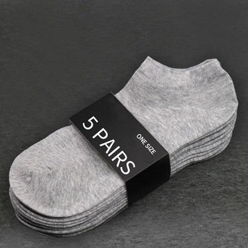 A Set Of Short Socks From 36 To 39 5Pcs Gray