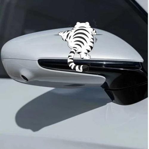 Car Sticker With A Cat Print 1Sheet