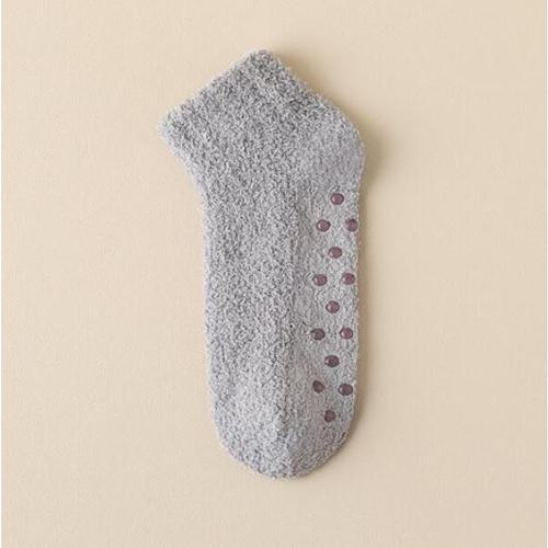 Women's Antislip Wool Sock In Gray Color