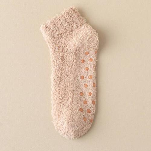 Women's Anti Slip Wool Sock In Beige Color