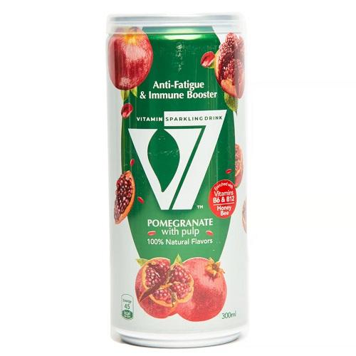 V7 Vitamin Sparkling Drink Pomegranate Flavor 300ml