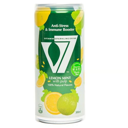 V7 Vitamin Sparkling Drink Lemon Mint Flavor 300ml
