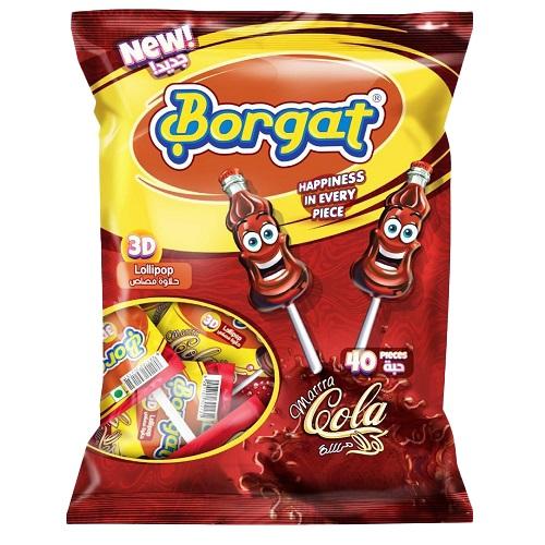 بورقات حلوى مصاص بنكهة الكولا 40حبة
