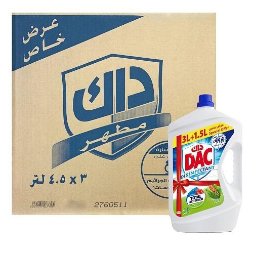 داك منظف ومطهر ارضيات بالصنوبر 4.5لتر 3حبة 1كرتون