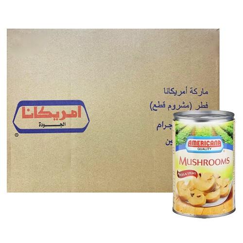 امريكانا مشروم قطع 425جم 24حبة 1كرتون