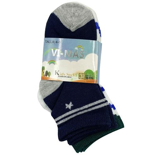 Socks For Boys Different Colors Size 4-6 3Pcs