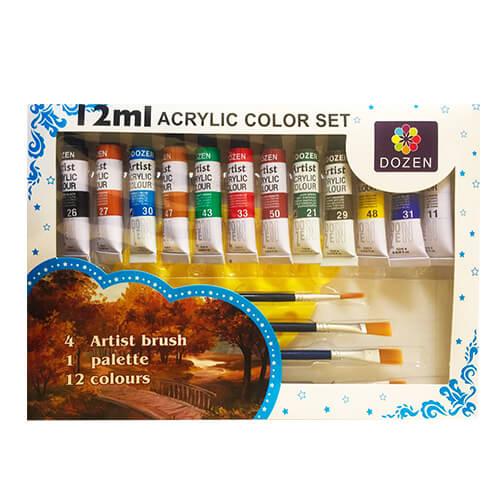 Dozen Acrylic Colors Set 12ml