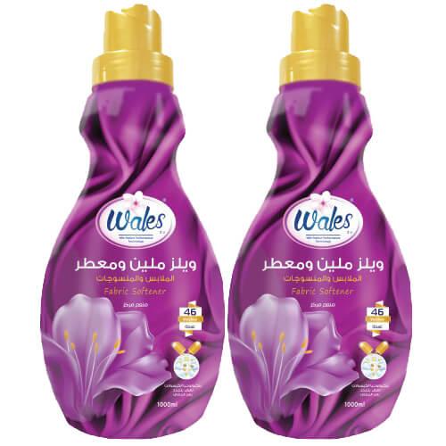 Wales Fabric Softener and Freshener Purple 1Ltr 2Pcs