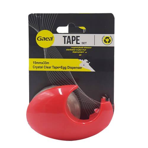 Gaea Clear Tape Dispenser Egg Shape