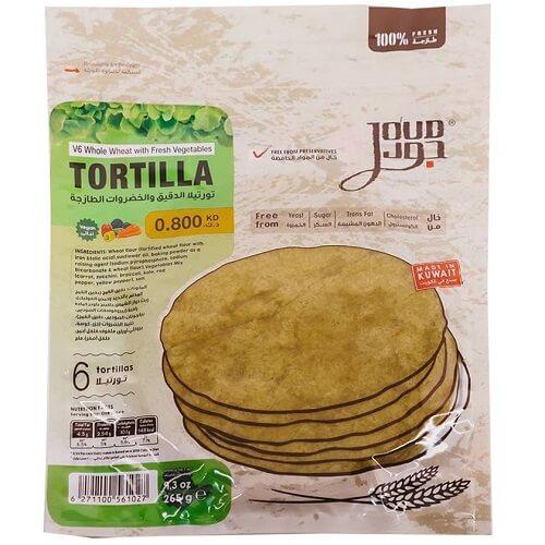 Joud Fresh Flour and Vegetable Tortilla Bread 6Pcs 265g