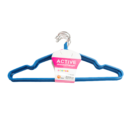 Non Slip Metal Children Clothes Hangers Blue 10Pcs Model No.CHN180