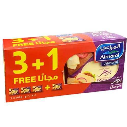 Almarai Burger Cheese Slices 10Slices 200g 3+1Free