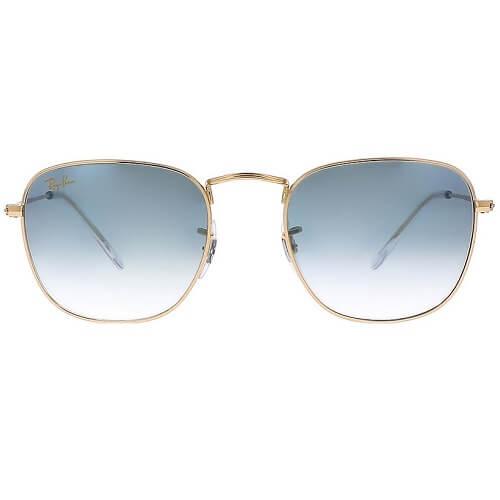 Rayban Oval Gold Frame Gray Green Lenses Sunglasses