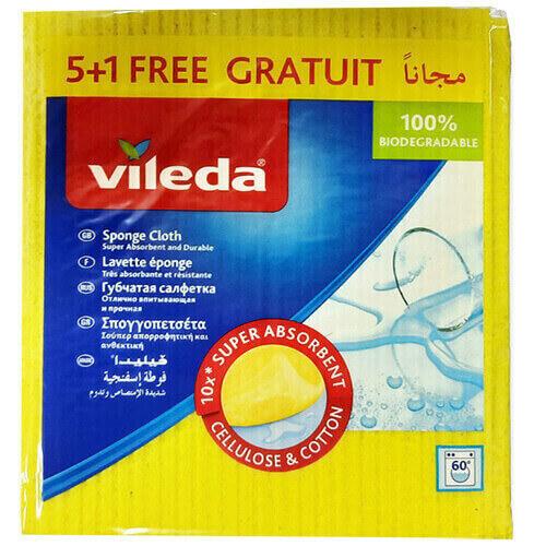 Vileda Sponge Cloth Super Absorbent 5+1Free