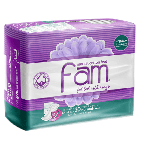 Fam Feminine Pads Size Normal with Wings 30Pads