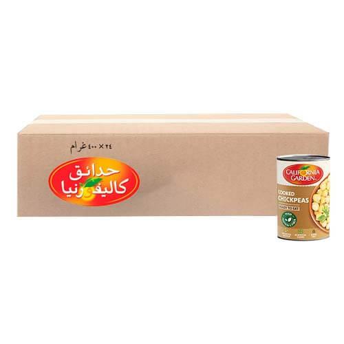 حدائق كاليفورنيا حمص مسلوق 400جم 24حبة 1كرتون
