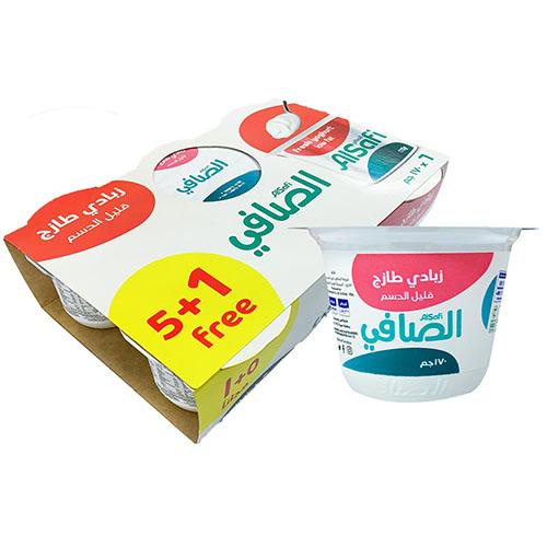 Alsafi Fresh Yogurt Low Fat 170g 6Pcs