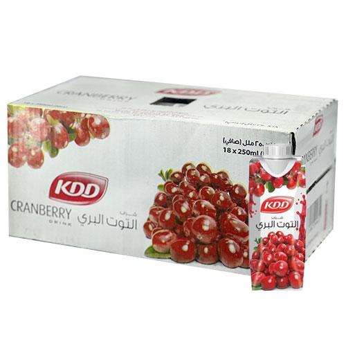 KDD Cranberry Juice 250ml 18Pcs