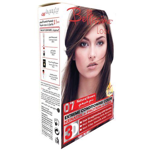 Bellissima Look Extreme Conditioning Color with Keratin Protein and 7Oils Natural Brown 50ml No.07