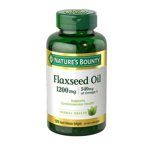 Natures Bounty Flaxseed Oil 125Softgels Capsules 1200mg