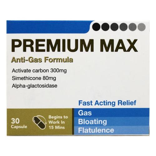 Fit Four Life Premium Max Gas Relief Capsules for Relieving Bloating 30Capsules