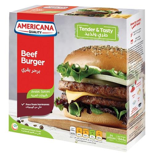 Americana Beef Burger with Arabic Spices 24Pcs 1344g