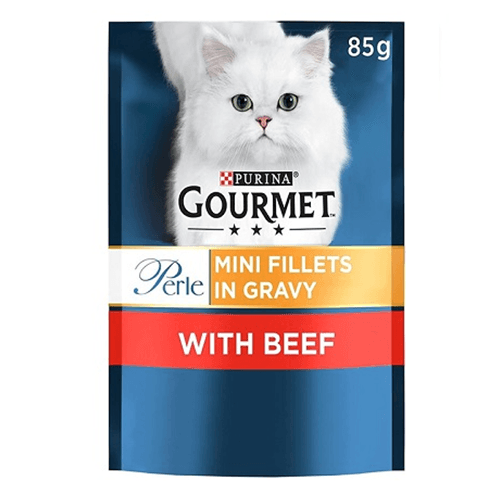 Purina Gourmet Cat Food Pouches with Beef 85g
